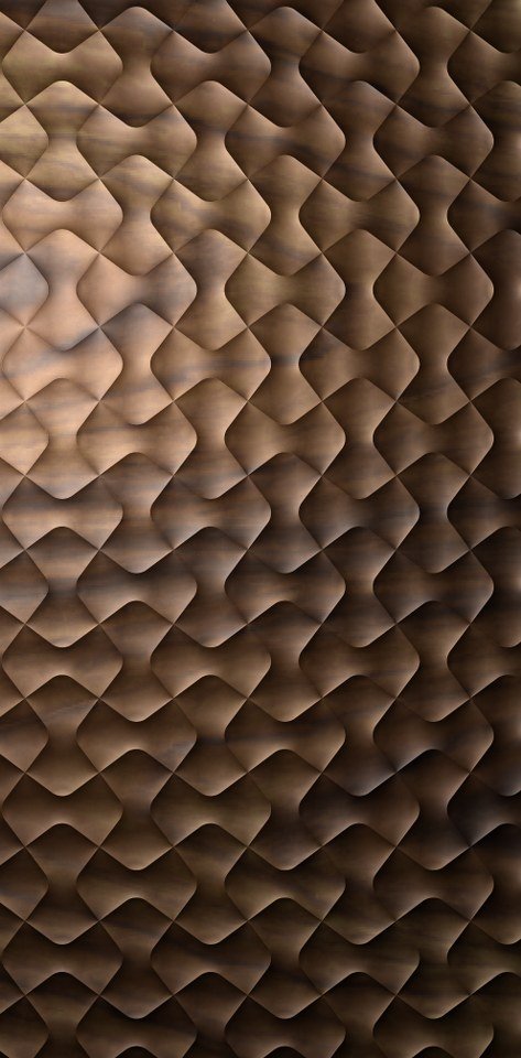 3D Wall Pannel - AW-517 Geometric Interlocking Wave Relief Design
